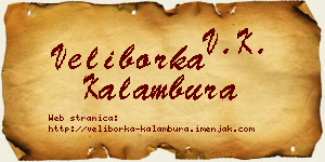 Veliborka Kalambura vizit kartica